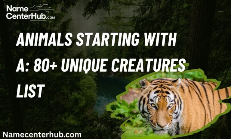 Animals Starting With A