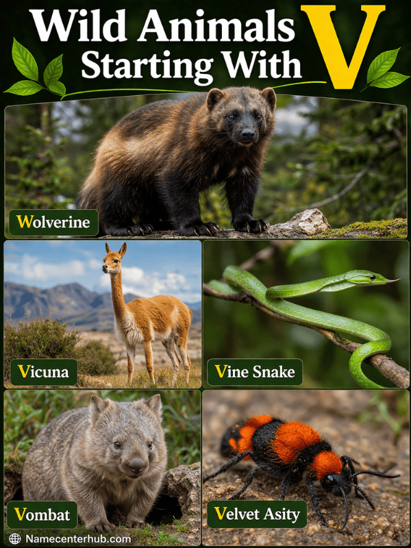 Animals Starting With V