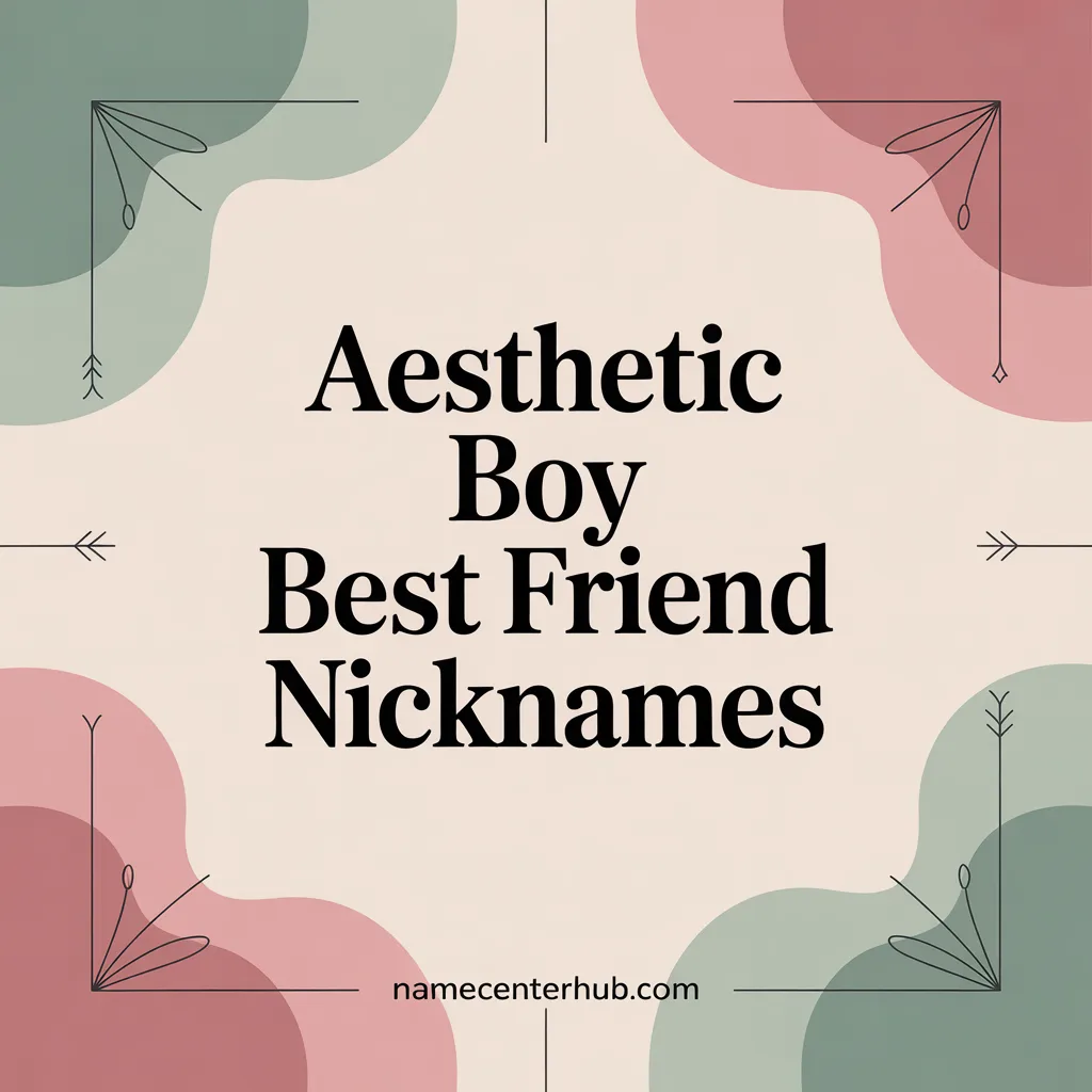 Aesthetic Boy Best Friend Nicknames