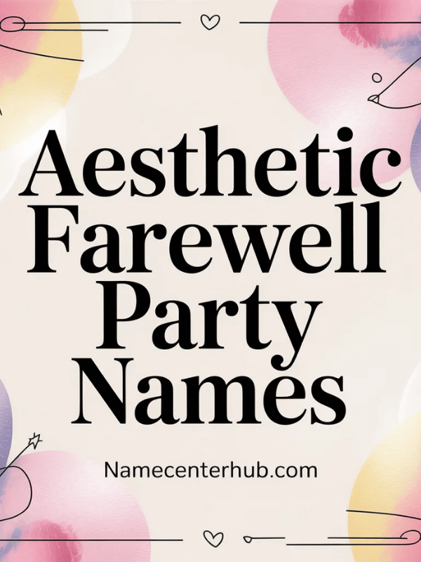 Aesthetic Farewell Party Names