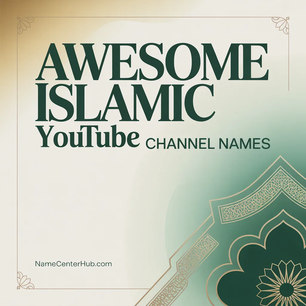 Awesome Islamic YouTube Channel Names