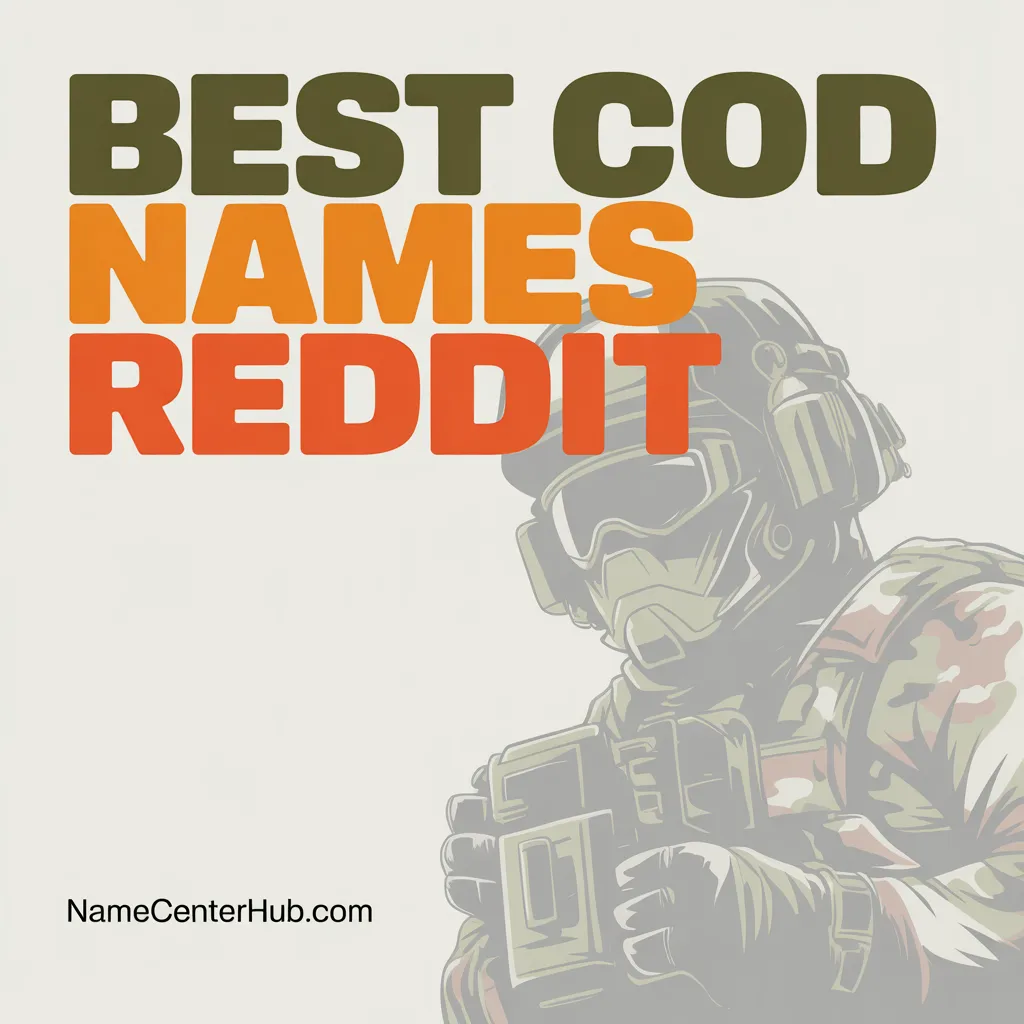 Best COD Names Reddit
