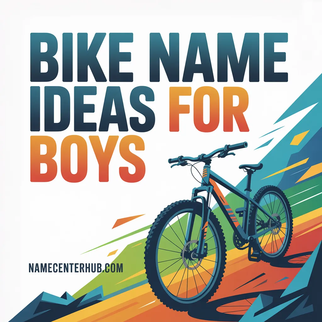 Bike Name Ideas for Boys