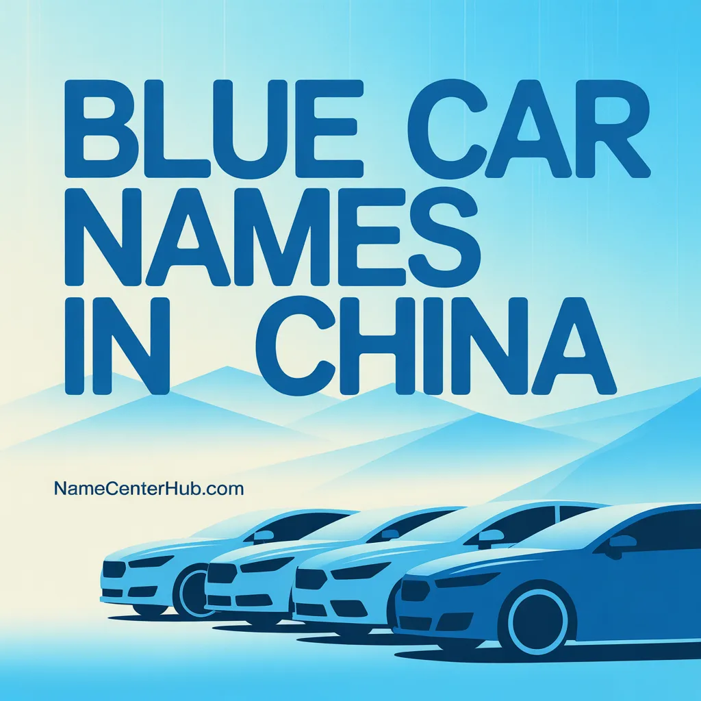 Blue Car Names in China
