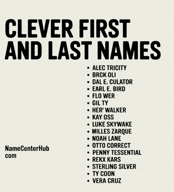 Clever First and Last Names
