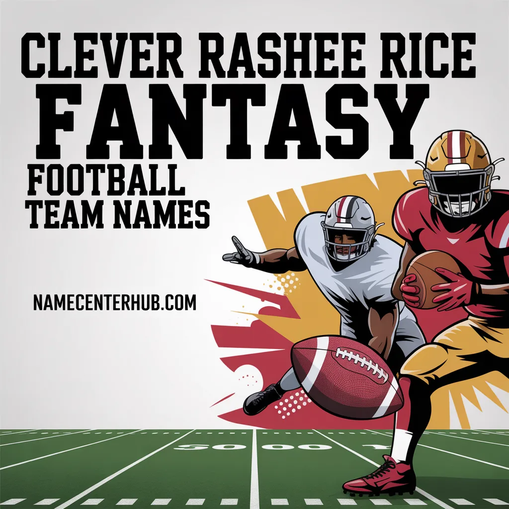 Clever Rashee Rice Fantasy Football Team Names