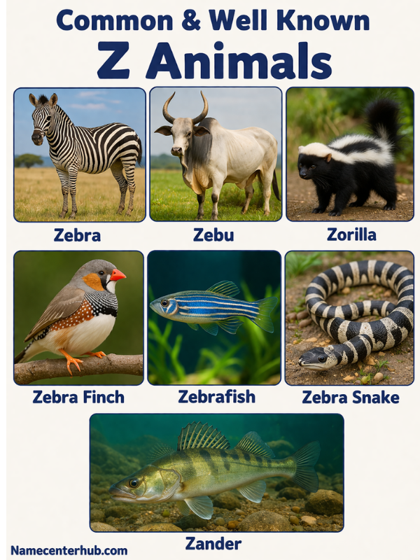Animals That Start With Z
