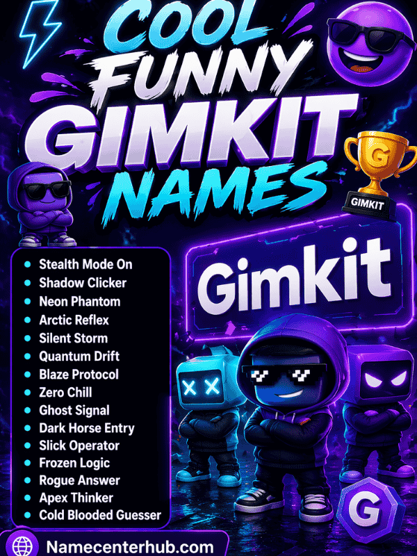 Cool Funny Gimkit Names
