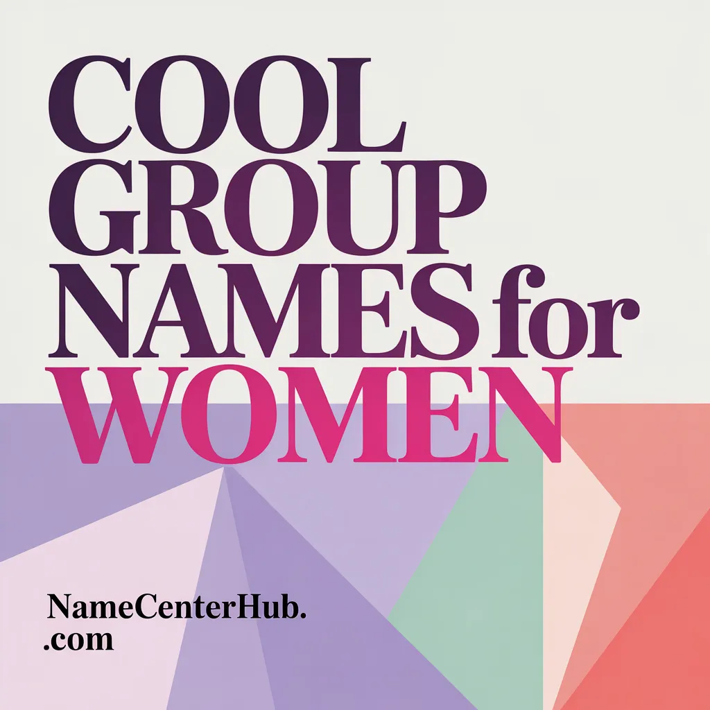 Cool Group Names for Women