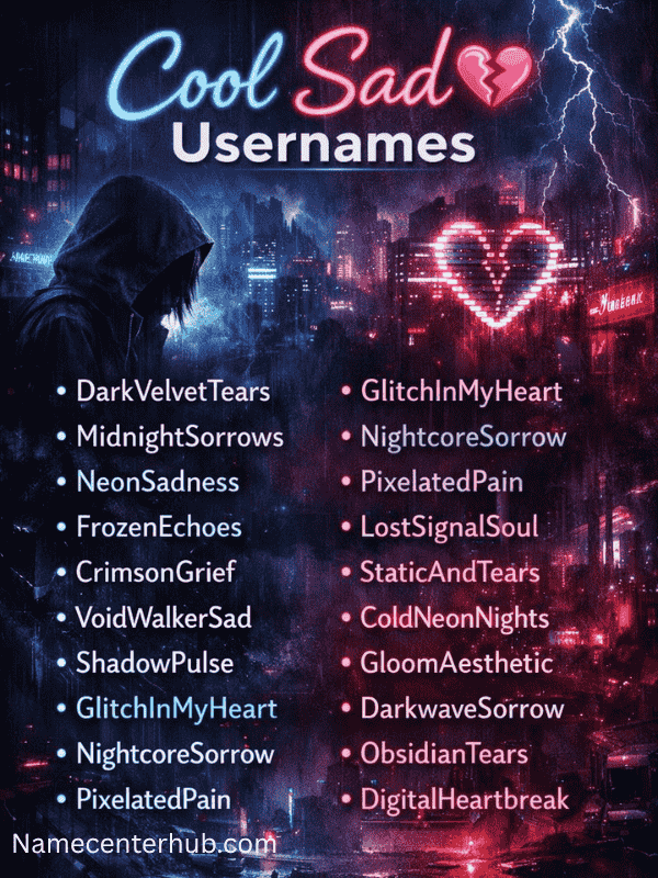 Cool Sad Usernames