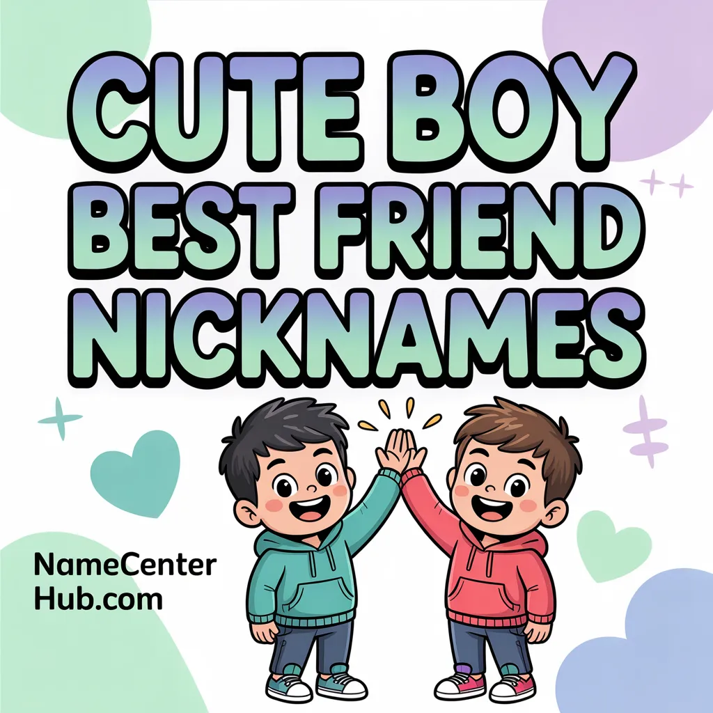 Cute Boy Best Friend Nicknames