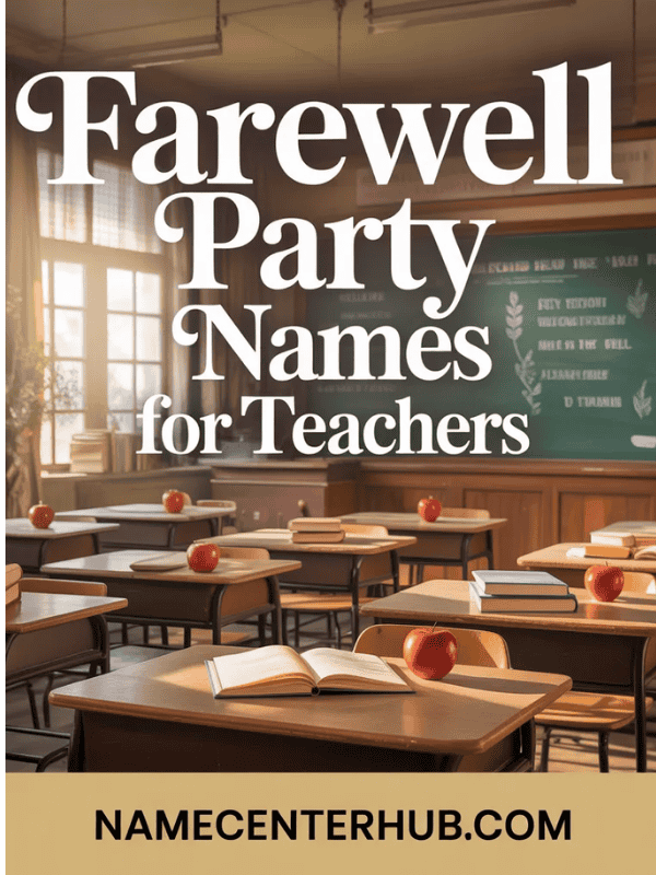 Farewell Party Names for Teachers