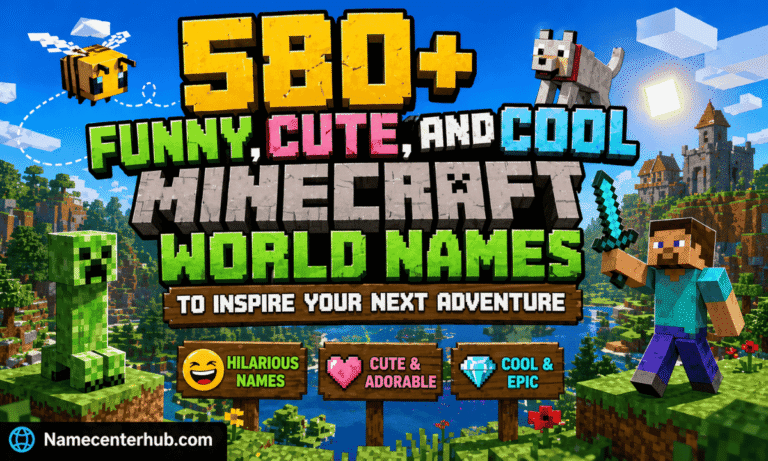 Funny, Cute, and Cool Minecraft World Names