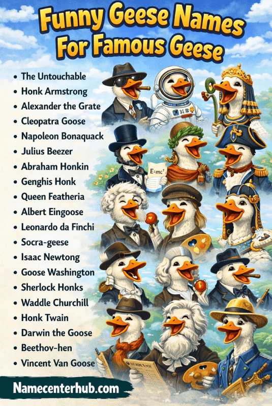 Funny Geese Names For Famous Geese