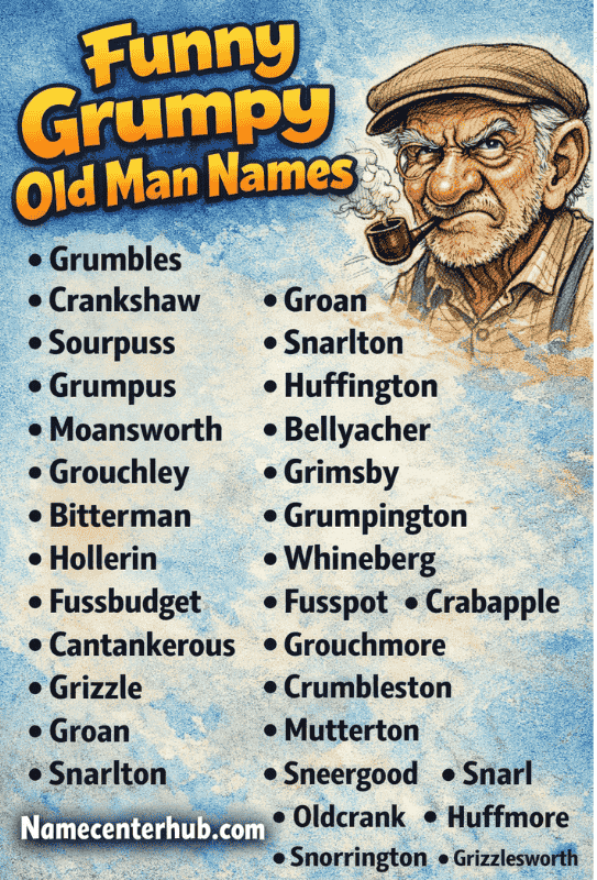 Funny Grumpy Old Man Names