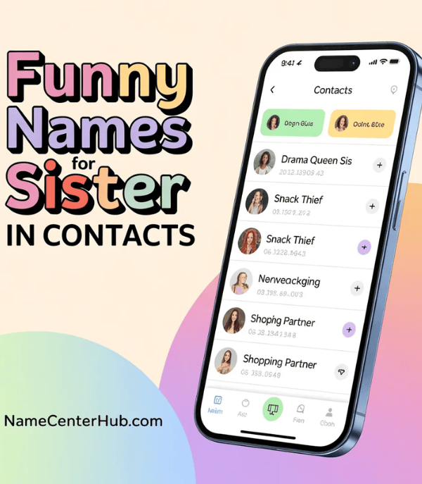 Funny Names for Sister in Contacts