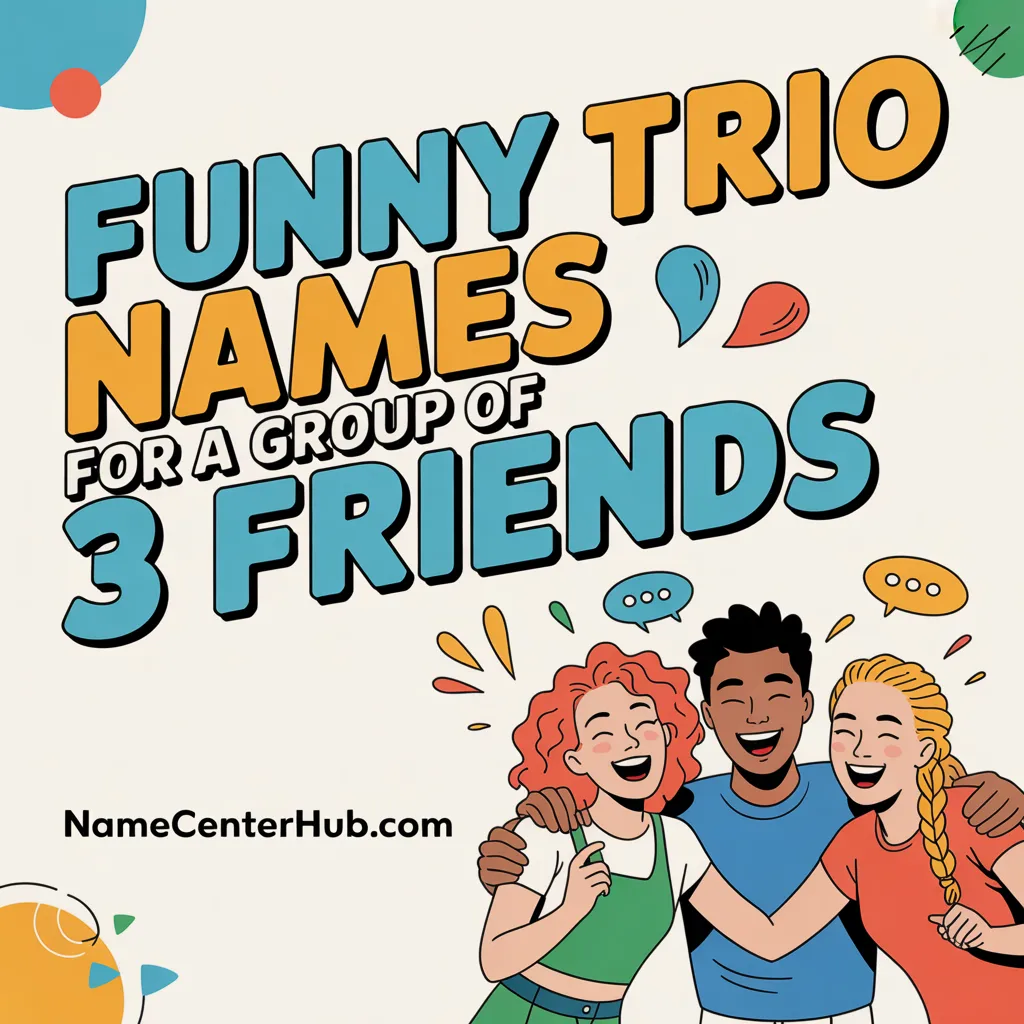 Funny Trio Names For A Group of 3 Friends