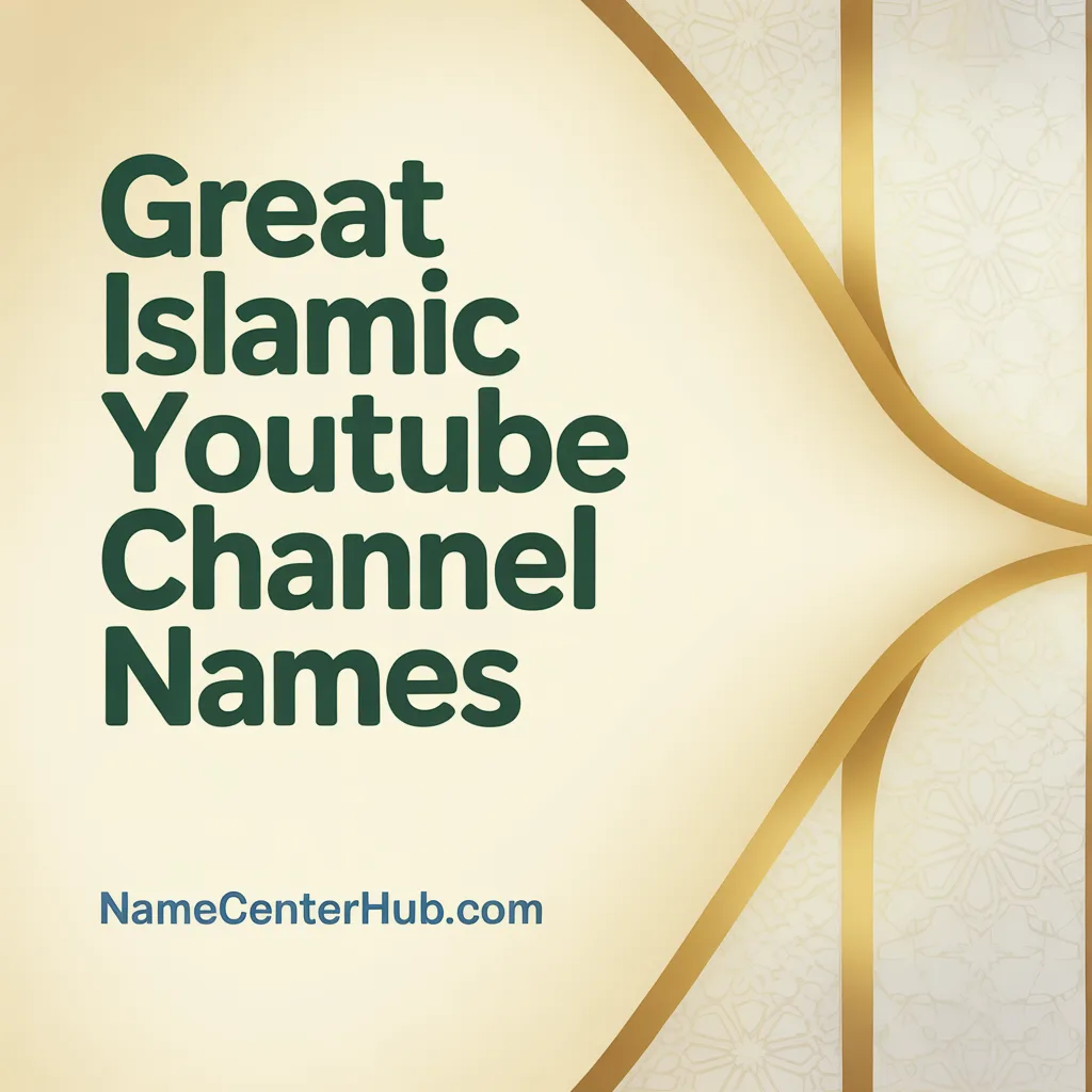 Great Islamic YouTube Channel Names
