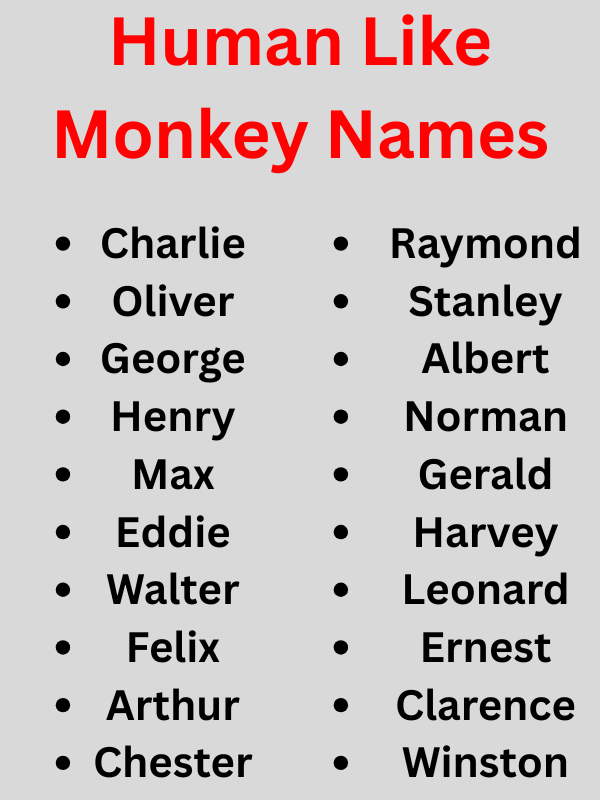 Famous Monkey Names