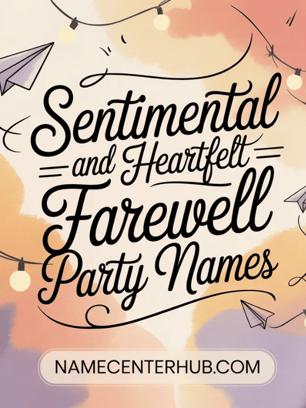 Sentimental and Heartfelt Farewell Party Names