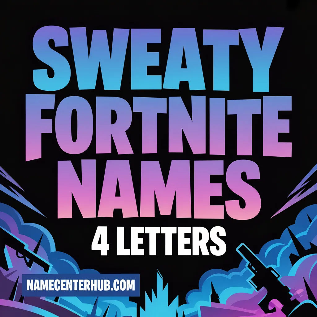 Sweaty Fortnite Names 4 Letters