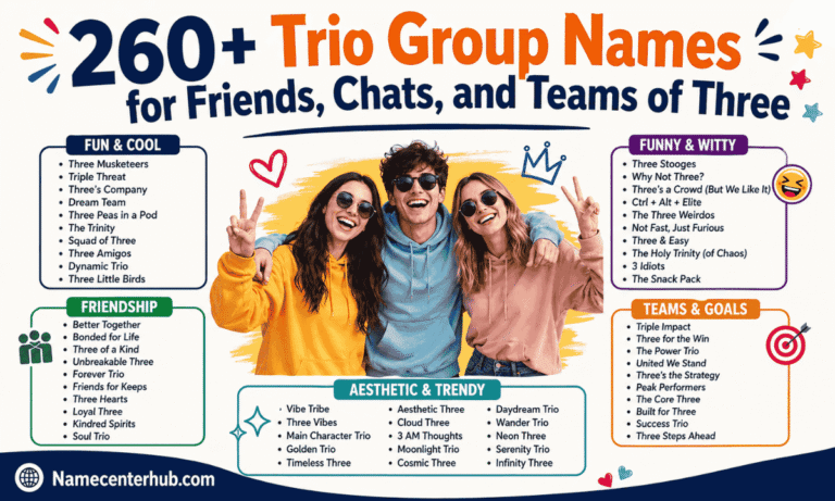 Trio Group Names for Friends