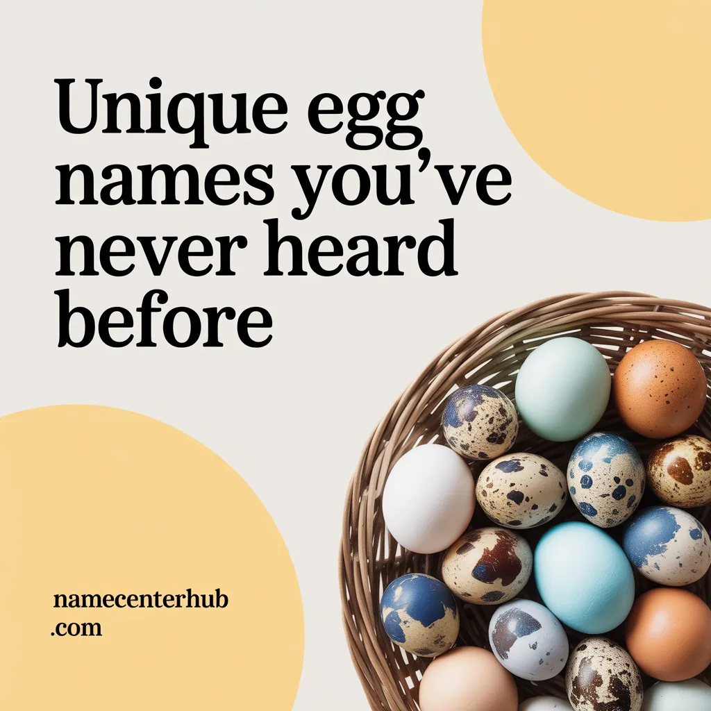 Unique Egg Names You've Never Heard Before