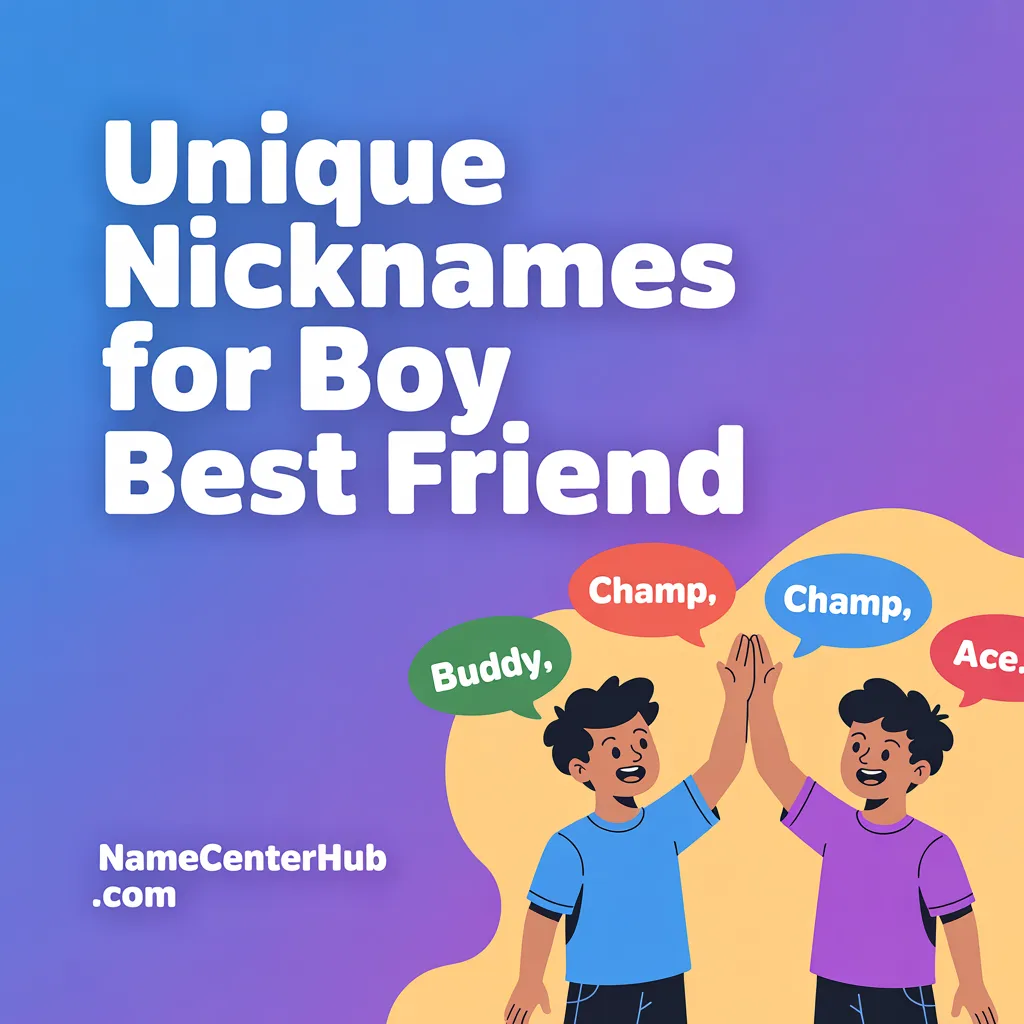 Unique Nicknames for Boy Best Friend