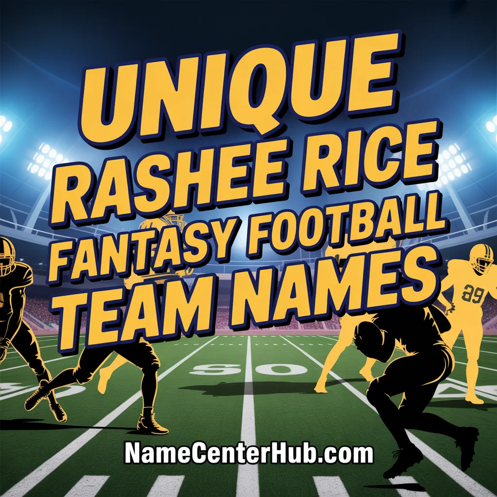 Unique Rashee Rice Fantasy Football Team Names