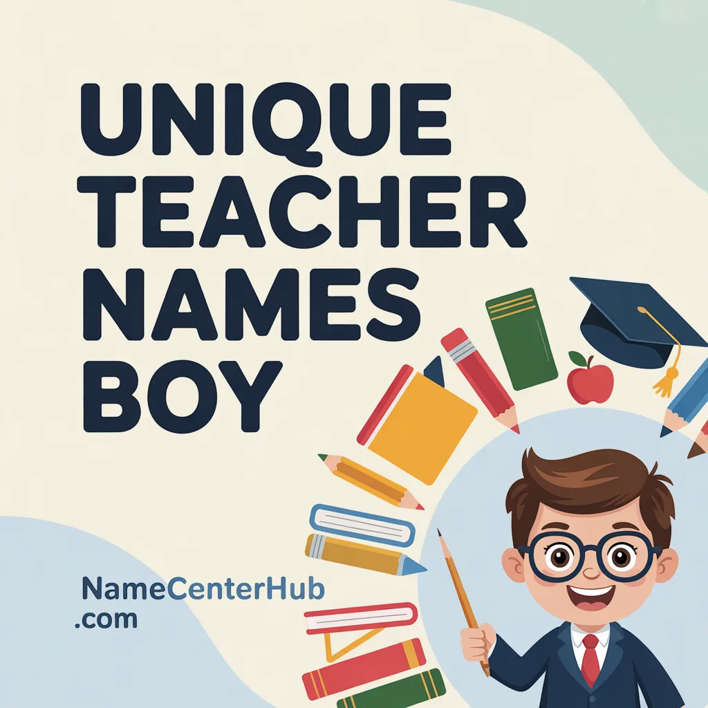Unique Teacher Names Boy