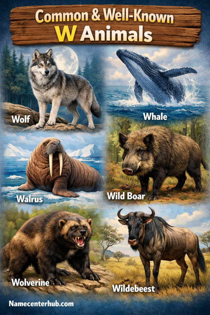 Animals That Start With W