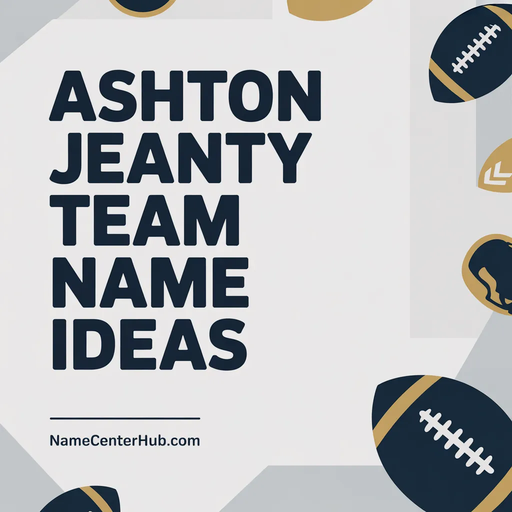 Ashton Jeanty Team Name Ideas