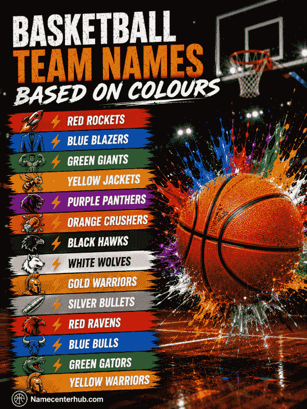Basketball Team Names Based on Colours
