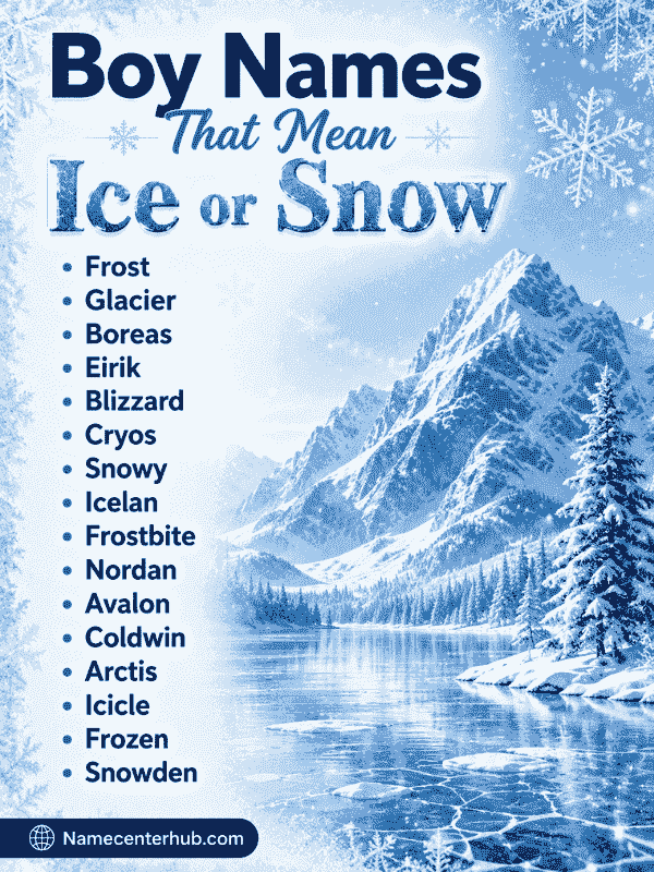 Boy Names That Mean Ice or Snow