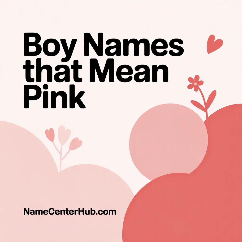 Boy Names That Mean Pink