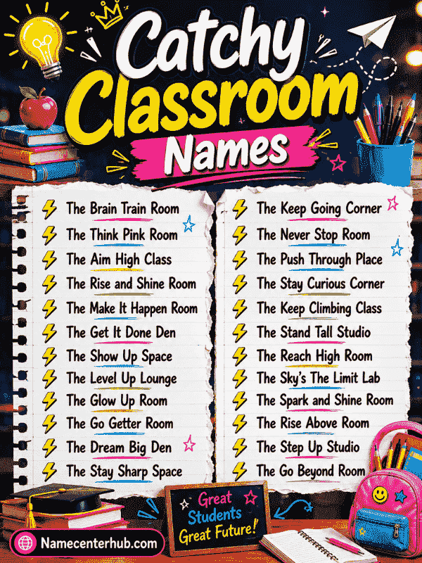 Catchy Classroom Names