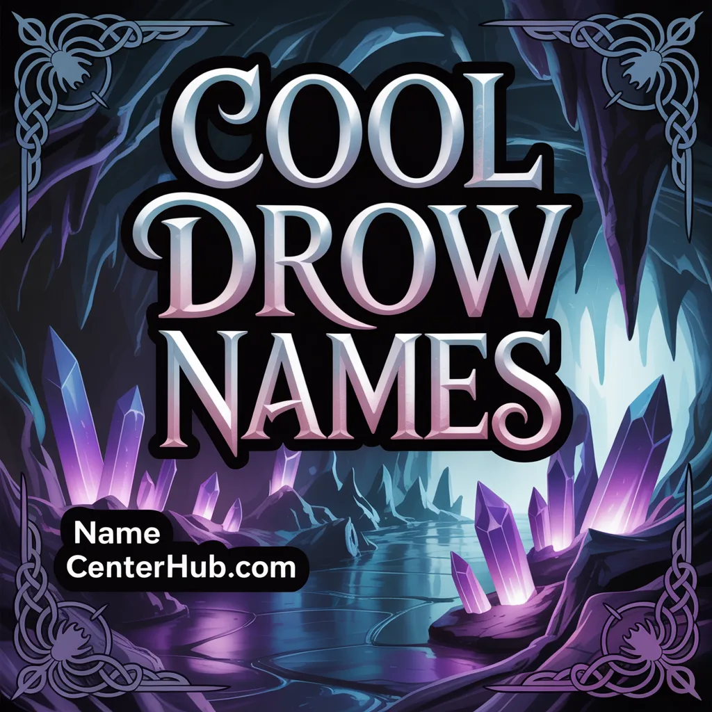 Cool Drow Names