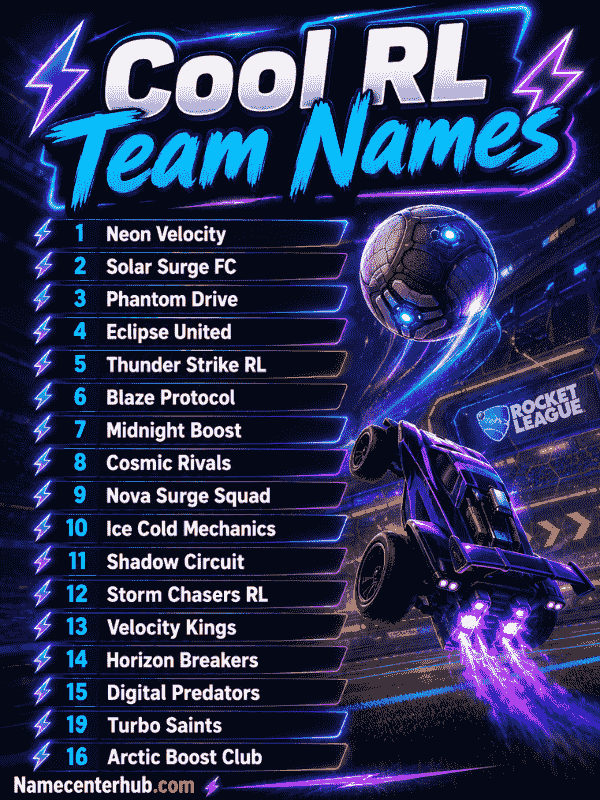 Cool RL Team Names