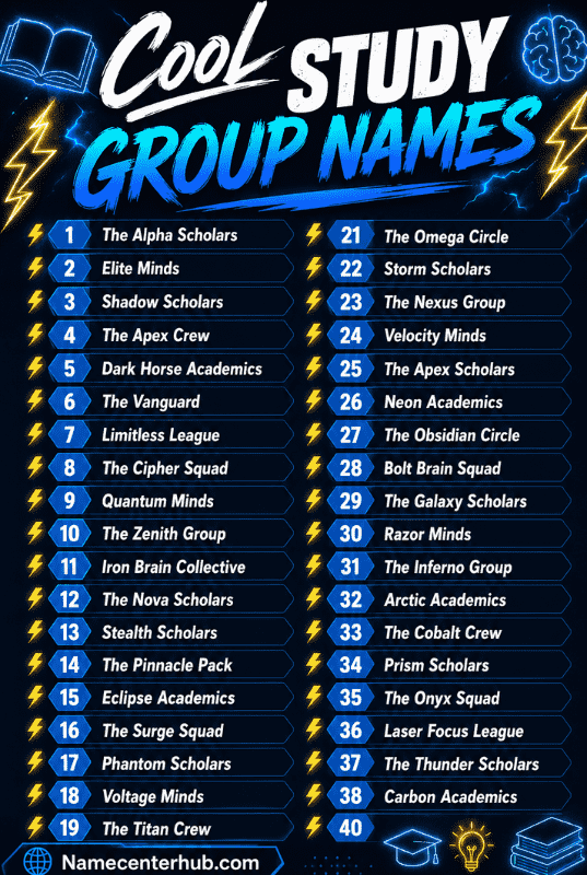 Cool Study Group Names