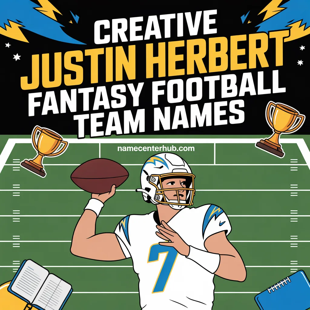 Creative Justin Herbert Fantasy Football Team Names