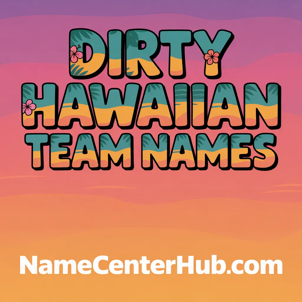 Dirty Hawaiian Team Names