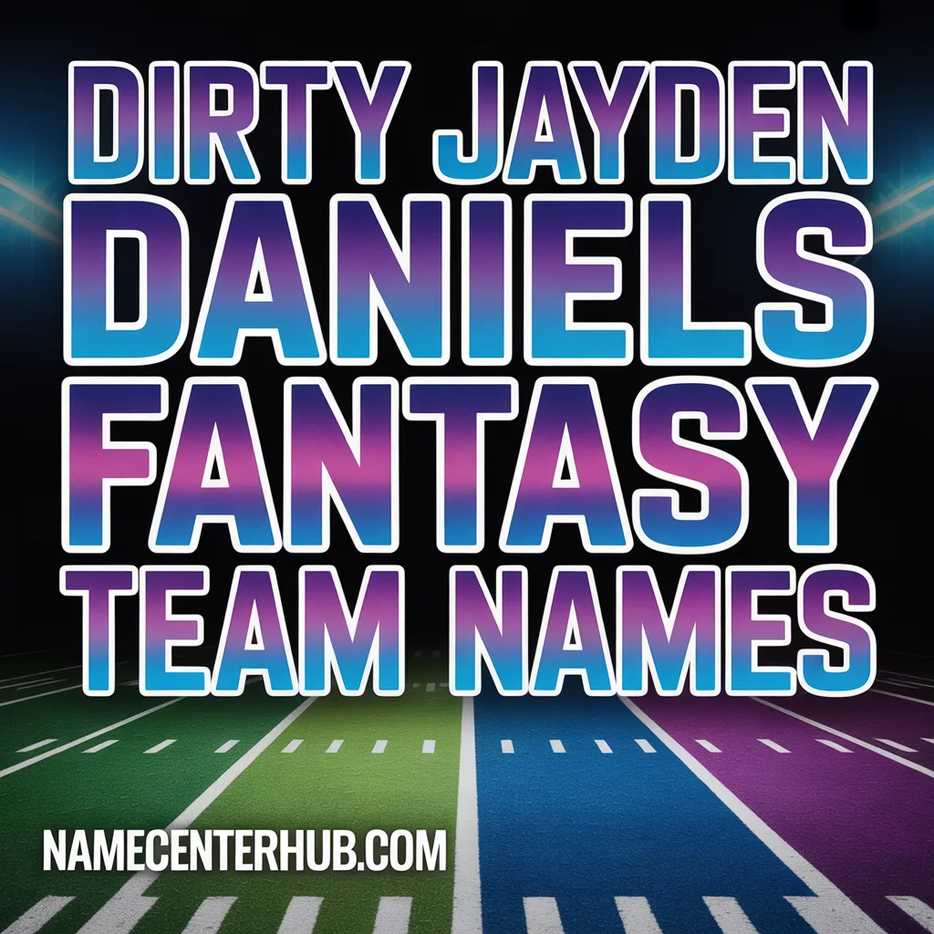 Dirty Jayden Daniels Fantasy Team Names