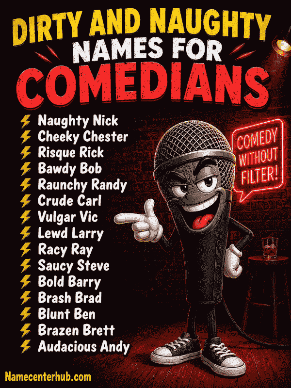 Dirty and Naughty Names for Comedians