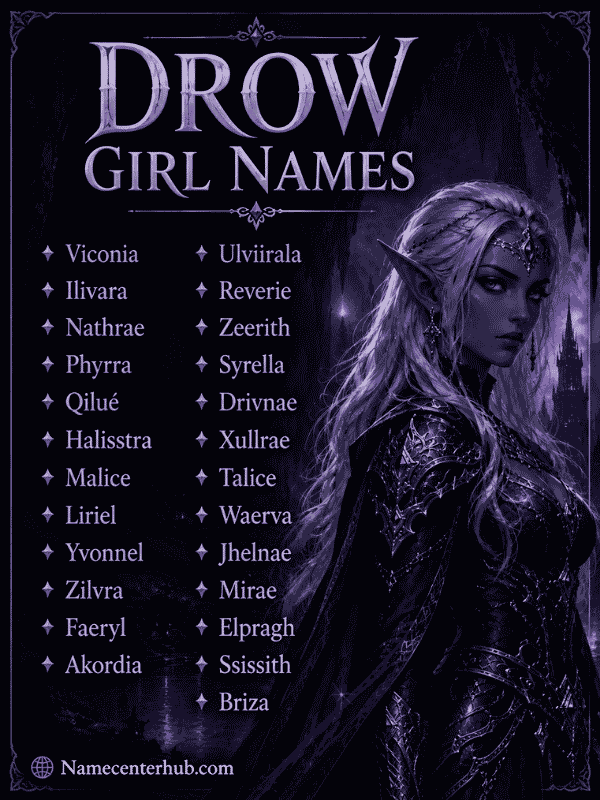Drow Girl Names