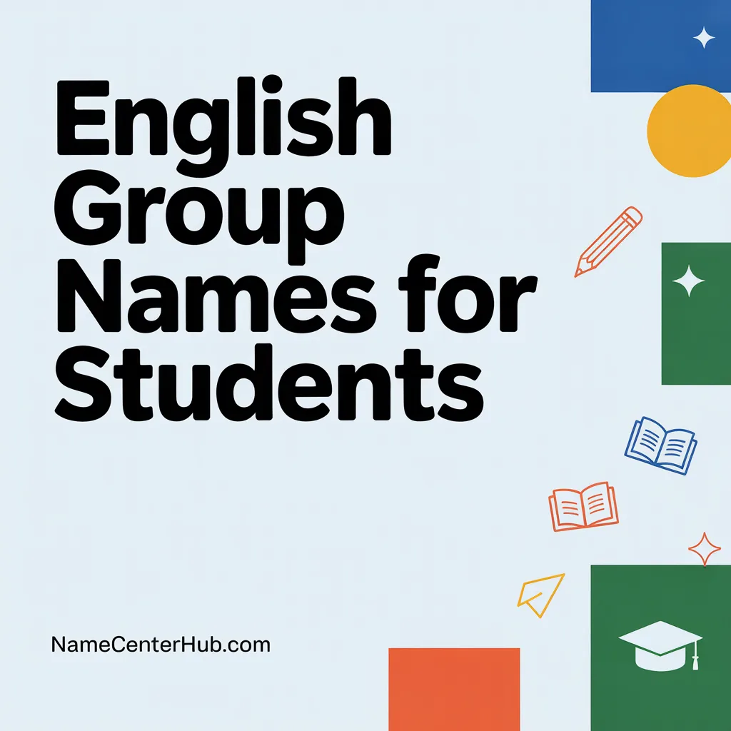 English Group Names For Students