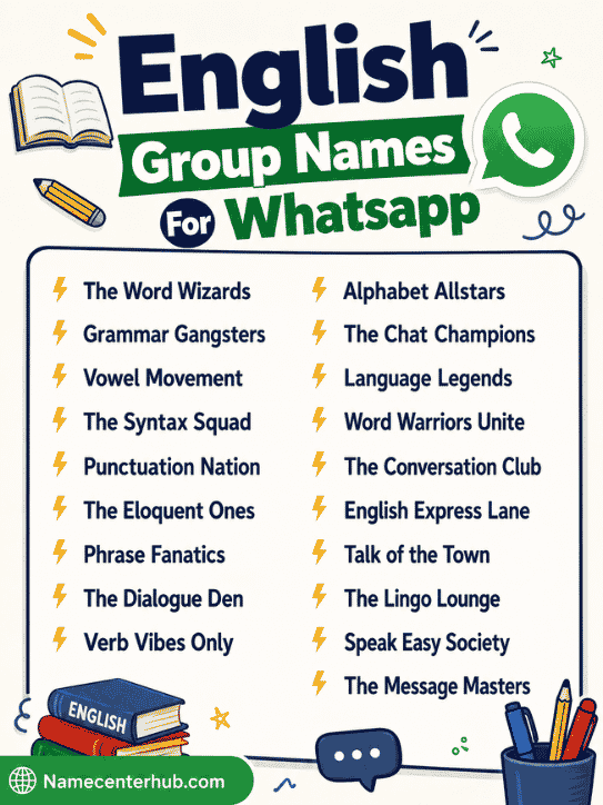 English Group Names For Whatsapp
