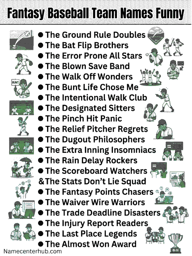 Fantasy Baseball Team Names Funny