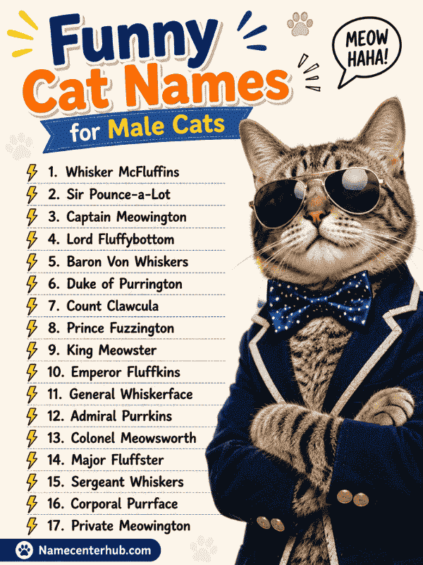 Funny Cat Names for Male Cats