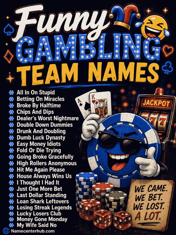 Funny Gambling Team Names