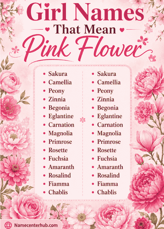 Girl Names That Mean Pink Flower